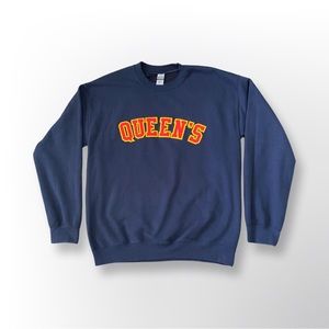 Queen’s University Crewneck Sweatshirt, Navy Blue, Medium